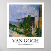 Onderdak op Montmartre door Vincent Van Gogh Poster (Voorkant)