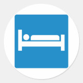 Onderdak snelweg teken ronde sticker (Voorkant)