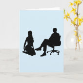 ONDERDANIGE VROUW KNIELKAART voor MAN KAARTEN (Gele Bloem)