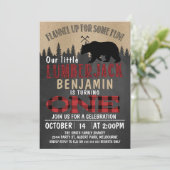 Onderdeel Chalkboard Lumberjack 1e verjaardag uitn Kaart (Staand voorkant)