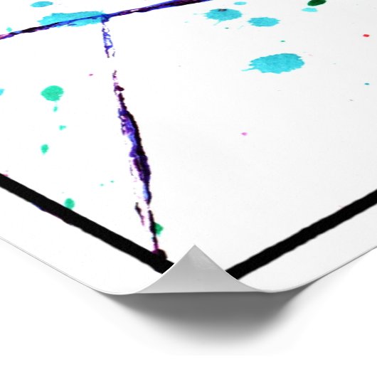 Onderdeel Deux met gekramde verf Poster (Hoek)