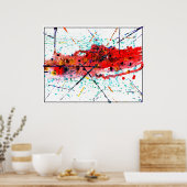 Onderdeel Deux met gekramde verf Poster (Keuken)