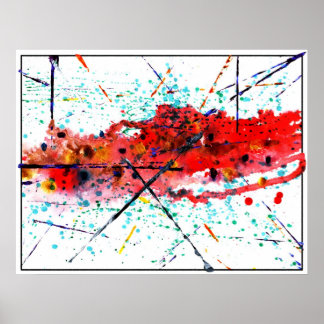 Onderdeel Deux met gekramde verf Poster