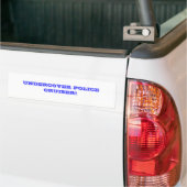 ONDERDEKER POLITIEKRUISER! BUMPERSTICKER (Op Truck)