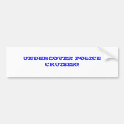 ONDERDEKER POLITIEKRUISER! BUMPERSTICKER (Voorkant)