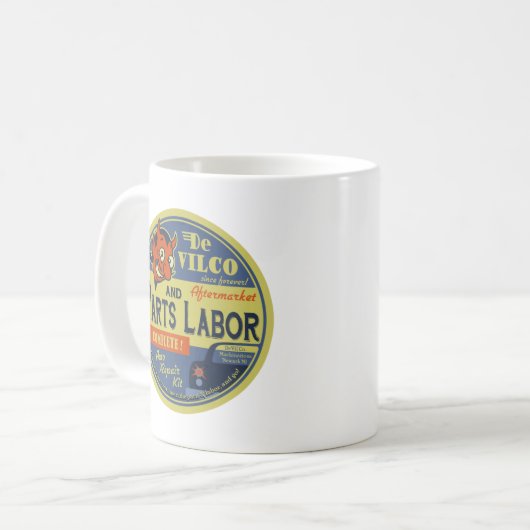 Onderdelen en arbeid koffiemok (Voorkant links)