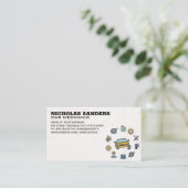 Onderdelen en diensten voor autoreparatie visitekaartje (Staand voorkant)