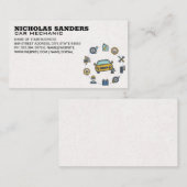 Onderdelen en diensten voor autoreparatie visitekaartje (Voorkant / Achterkant)