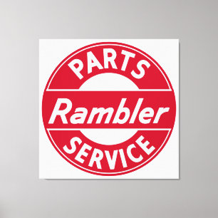 Onderdelen en serviceteken voor Rambler Canvas Afdruk