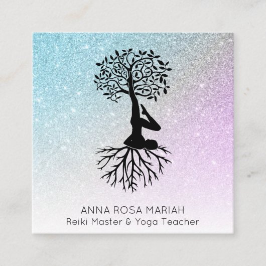 *~* ONDERDELEN HOUDEN- lotus Vierkante Visitekaartje (Voorkant)