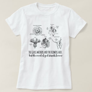 Onderdelen van een Flower Classical Conversations T-shirt
