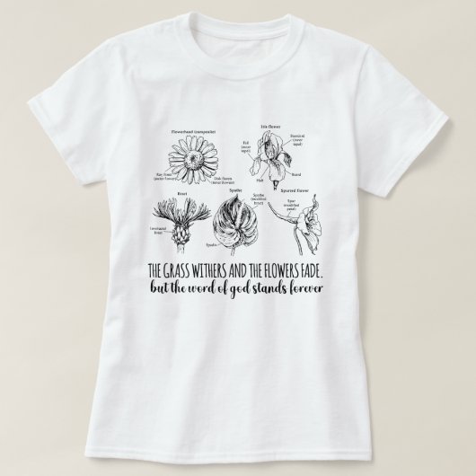 Onderdelen van een Flower Classical Conversations T-shirt (Design voorkant)