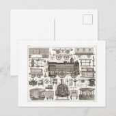 Onderdelen van een Vintage Briefkaart (Voorkant / Achterkant)