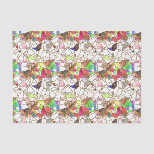 Onderdelen van kleine Glazen in lood ontkoppelen Tissuepapier (Voorkant)