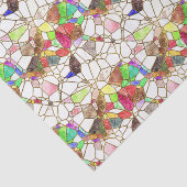 Onderdelen van kleine Glazen in lood ontkoppelen Tissuepapier (Detail)