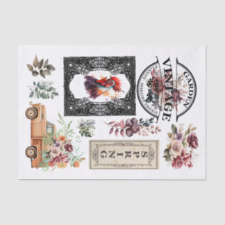  onderdelen van voorjaars ontledingspapier tissuepapier