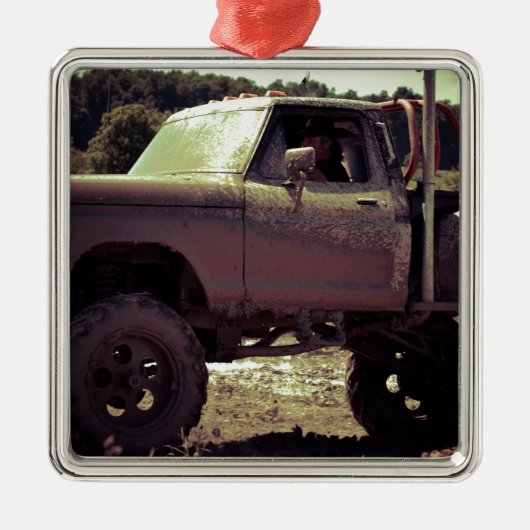 Onderdompelen 4x4 Truck Metalen Ornament (Voorkant)