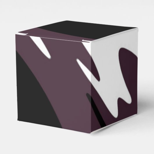 Onderdompeling: Abstract Zwart, Wit, Paars & Groen Bedankdoosjes (Voorkant Zijde)