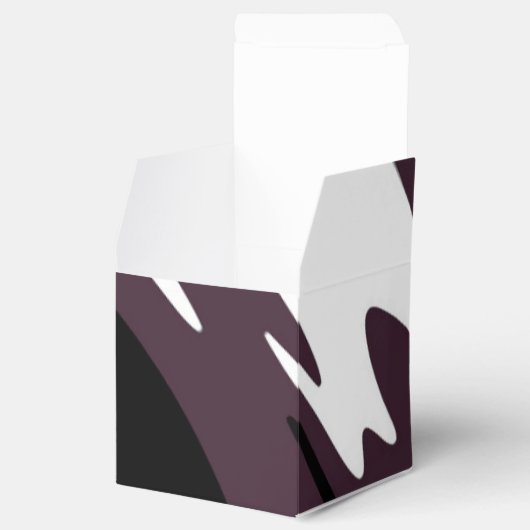 Onderdompeling: Abstract Zwart, Wit, Paarse & Groe Bedankdoosjes (Geopend)