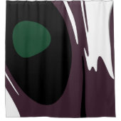 Onderdompeling: Abstract Zwart, Wit, Paarse & Groe Douchegordijn (Voorkant)