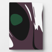 Onderdompeling: Abstract Zwart, Wit, Paarse & Groe Fotoplaat (voorkant)