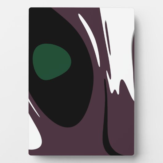 Onderdompeling: Abstract Zwart, Wit, Paarse & Groe Fotoplaat (voorkant)