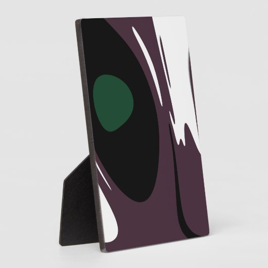 Onderdompeling: Abstract Zwart, Wit, Paarse & Groe Fotoplaat (Zijkant)