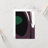 Onderdompeling: Abstract Zwart, Wit, Paarse & Groe Kaart (Voorkant / Achterkant in situ)