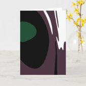 Onderdompeling: Abstract Zwart, Wit, Paarse & Groe Kaart (Gele Bloem)