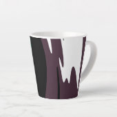 Onderdompeling: Abstract Zwart, Wit, Paarse & Groe Latte Mok (Rechterhoek)