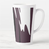 Onderdompeling: Abstract Zwart, Wit, Paarse & Groe Latte Mok (Rechts)