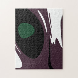 Onderdompeling: Abstract Zwart, Wit, Paarse & Groe Legpuzzel