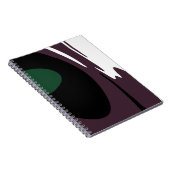 Onderdompeling: Abstract Zwart, Wit, Paarse & Groe Notitieboek (Rechterzijde)