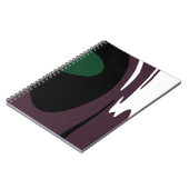 Onderdompeling: Abstract Zwart, Wit, Paarse & Groe Notitieboek (Linkerzijde)