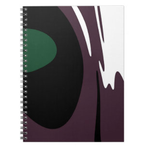 Onderdompeling: Abstract Zwart, Wit, Paarse & Groe Notitieboek