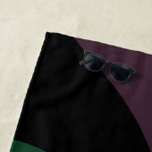 Onderdompeling: Abstract Zwart, Wit, Paarse & Groe Strandlaken (In situ)