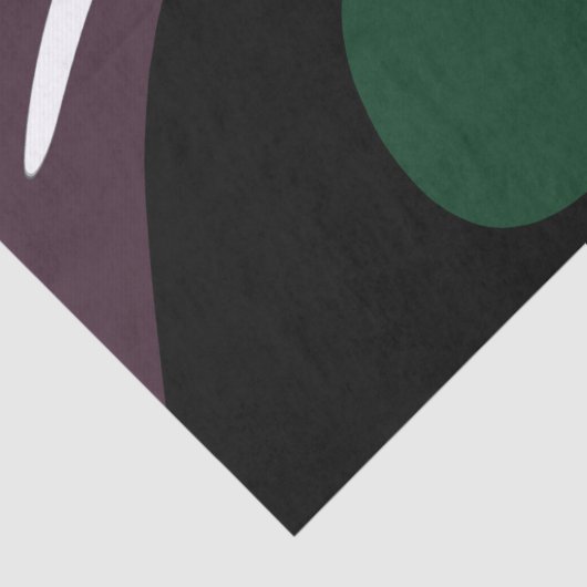 Onderdompeling: Abstract Zwart, Wit, Paarse & Groe Tissuepapier (Detail)