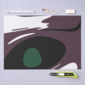 Onderdompeling: Abstract Zwart, Wit, Paarse & Groe Tissuepapier (Craft)