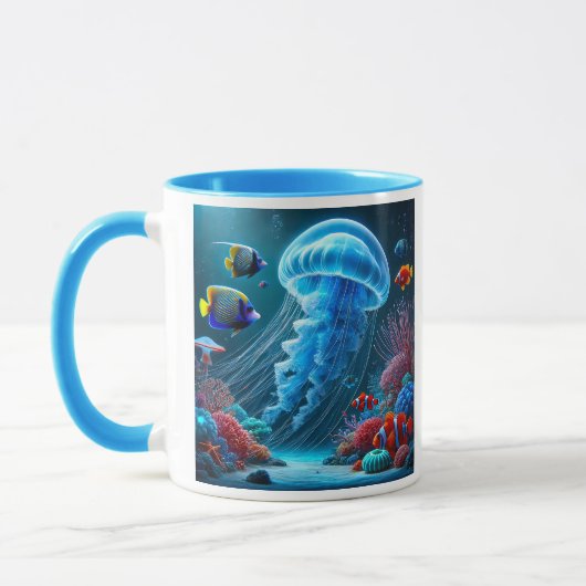 Onderdompeling in de zeebodem. mok (Links)