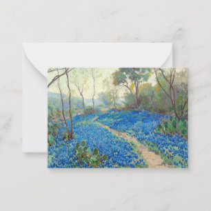 Onderdonk - A Hillside of Bluebonnets - Texas Notitiekaartje