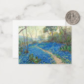 Onderdonk - A Hillside of Bluebonnets - Texas Notitiekaartje (Voorkant / Achterkant in situ)