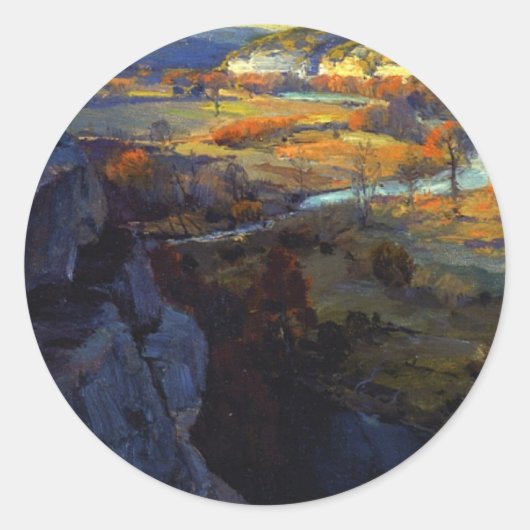 Onderdonk - Blauwen op de Guadalupe Ronde Sticker (Voorkant)