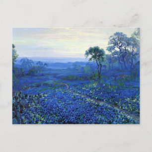 Onderdonk - Bluebonnet landschap met Cacti, Road, Briefkaart