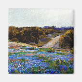 Onderdonk - Bluebonnets at Late vanmiddag Magneet (Voorkant)
