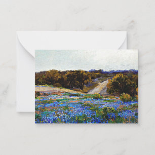 Onderdonk - Bluebonnets at Late vanmiddag Notitiekaartje