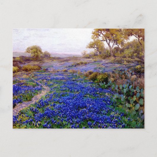 Onderdonk - Bluebonnets at Twilight, North of San Briefkaart (Voorkant)