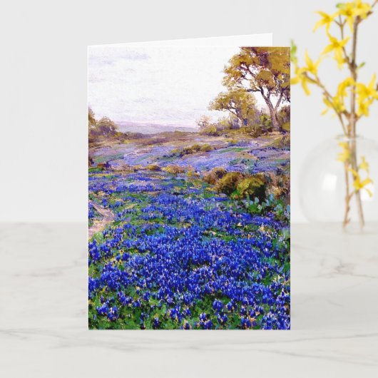 Onderdonk - Bluebonnets bij schemering, ten noorde Kaart (Gele Bloem)
