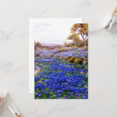 Onderdonk - Bluebonnets bij schemering, ten noorde Kaart (Voorkant / Achterkant in situ)