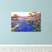 Onderdonk - Bluebonnets bij Twilight Canvas Afdruk (Insitu (Houten vloer))