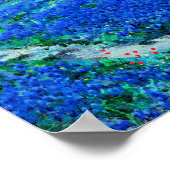 Onderdonk - Bluebonnets in de Misty Morning Poster (Hoek)